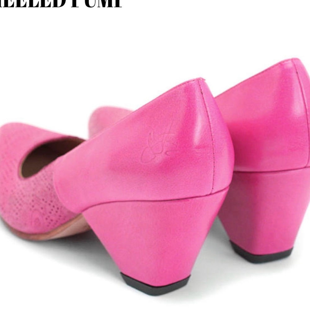 NIB john fluevog Ambition heel pink floral 10.5 M - Picture 3 of 7